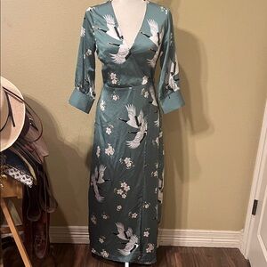 LN Liquorish brand women’s long sleeve wrap dress